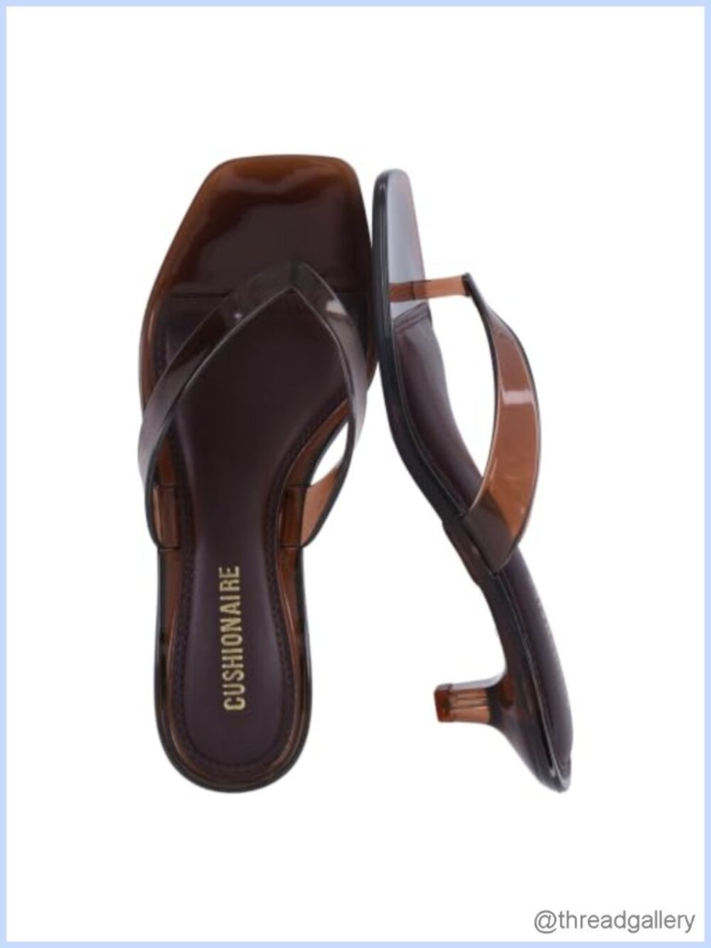 Cushionaire Riot Jelly Thong Kitten Heel Sandals for Women